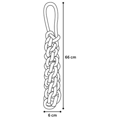 Corde à tirer Vokas. tressé, flottant.  et . taille L.  66 cm . je