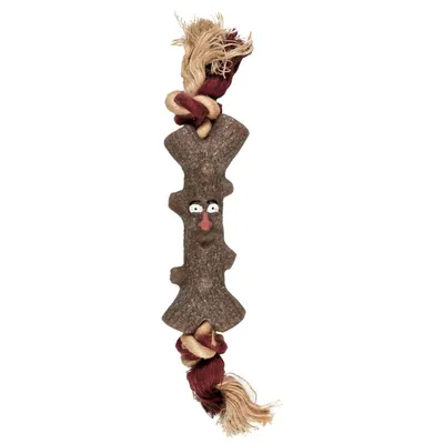 Flamingo - Jouet pour chien Woody branche avec corde 15 cm