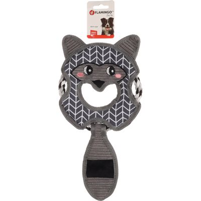 Jouet Jokko avec corde gris 18 x 39 x 2 cm pour chien
