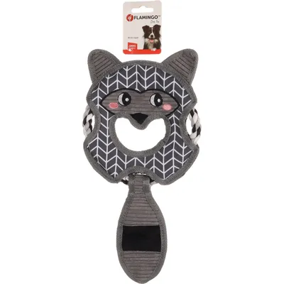 Jouet Jokko avec corde gris 18 x 39 x 2 cm pour chien