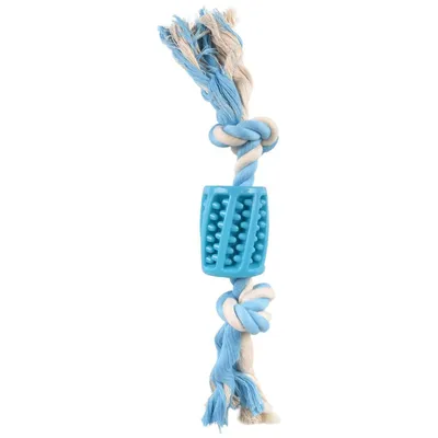 Jouet pour chien tuyau + corde en TPR 30 cm  – Flamingo