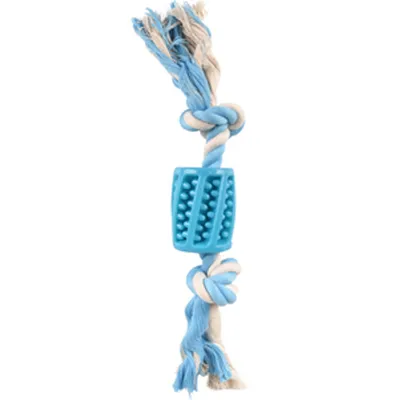 Jouet pour chien tuyau + corde en TPR 30 cm  – Flamingo