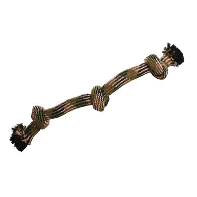 Flamingo - Jouet Corde avec 3 nœuds Camouflage ø 10.5 x 70 cm pour chien
