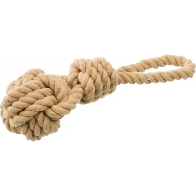 Corde de jeu avec balle tressée diametre 7 long 20 cm pour chiens Corde de jeu avec balle tressée diametre 7 long 20 cm pour chiens
