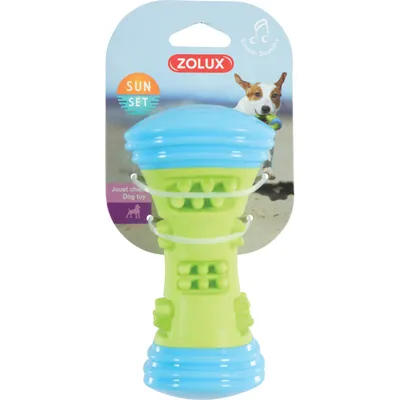 zolux - Jouet haltère Sunset 15 cm vert pour chien