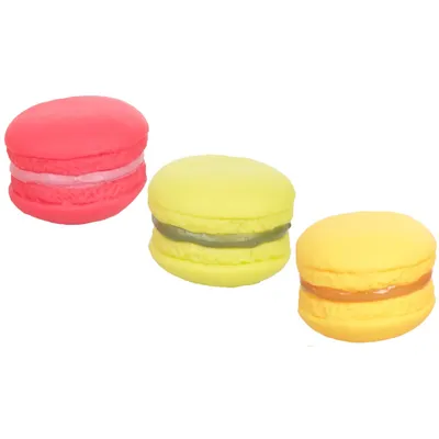 3 Macarons ø 7 cm, en plastique jeux pour chien