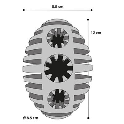 jeux pour chien Gladiator Rugby L Noir 12 cm ø 8.5 cm extra strong