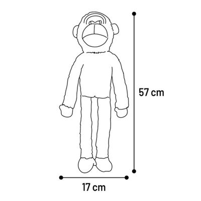 Peluche Singe Madina  57cm pour chien