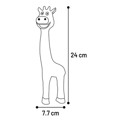 Flamingo - un Jouet une Girafe en latex couleur aléatoire  24 cm pour chien