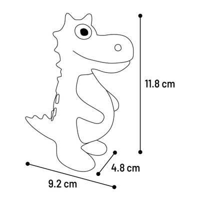 jeux Dinosaure  Puga en latex Hauteur 12 cm pour chien