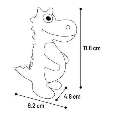 jeux Dinosaure  Puga en latex Hauteur 12 cm pour chien