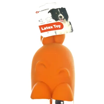 Flamingo - Jouet latex Tipsy saucisse brun taille ø 8 cm x  30.5 cm pour ch