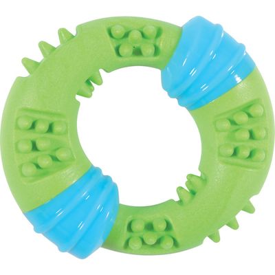 zolux - un Jouet anneau Sunset 15 cm vert pour chien
