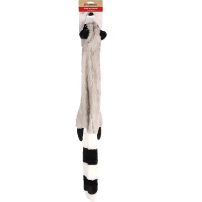 Flamingo - Jouet Raton laveur gris 100 cm pour chien