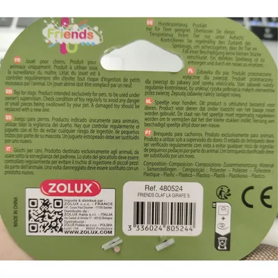 Girafe Olaf  S Jouet sonore pour chiots et petits chiens