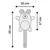 Flamingo - Jouet pour chien ours Tura 25 cm