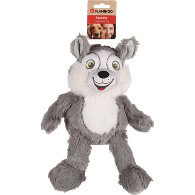 Flamingo - Jouet Renard Gris 32 cm pour chien