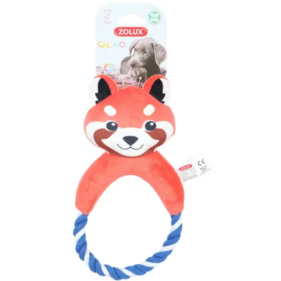 zolux - Peluche Panda avec corde pour chien