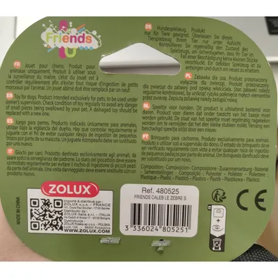 Zèbre Caleb S Jouet sonore pour chiots et petits chiens