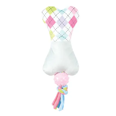 Peluche Tiny os gris balle TPR 19 cm jeux pour chiots