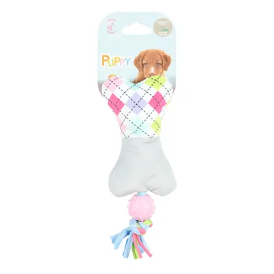 Peluche Tiny os gris balle TPR 19 cm jeux pour chiots