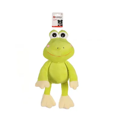 Flamingo - Jouet KERMI la grenouille vert 45 cm pour chien