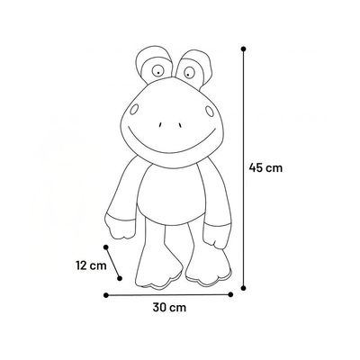 jeux KERMI la grenouille vert 45 cm pour chien