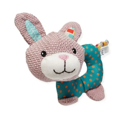 Peluche junior lièvre pour chiots, longueur 16 cm.