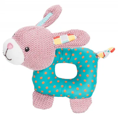 Peluche junior lièvre pour chiots, longueur 16 cm.