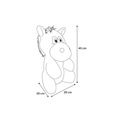 Peluche Henny Ane gris H40 cm pour chien