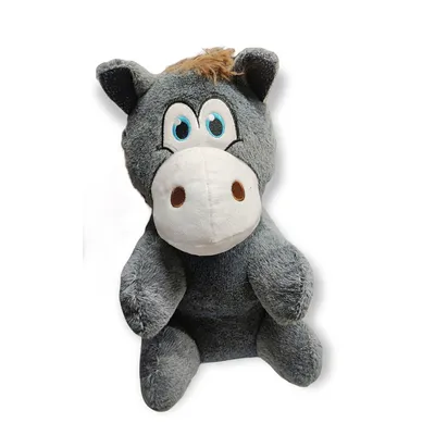 Peluche Henny Ane gris H40 cm pour chien