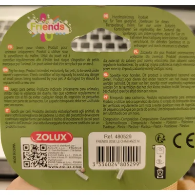 Chimpanzé José M Jouet sonore pour chiens de taille moyenne