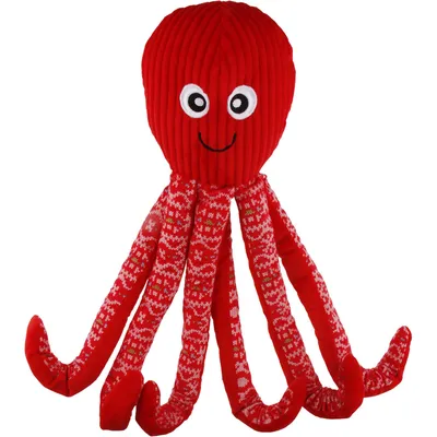 Jouet Noël Pulpa Poulpe Rouge 50 cm pour chien - Flamingo FL-523236