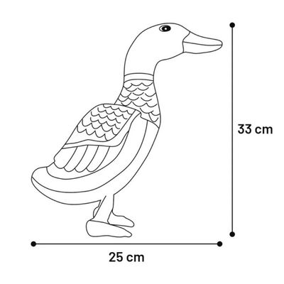 Peluche canard Paloma brun 33 cm, pour chien