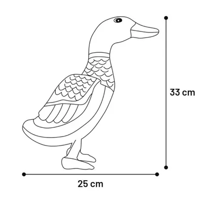 Peluche canard Paloma brun 33 cm, pour chien