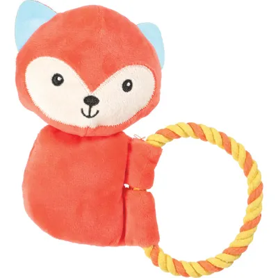 zolux - Peluche maxou corde 18 cm orange jouet pour chiots
