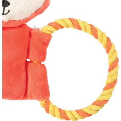 zolux - Peluche maxou corde 18 cm orange jouet pour chiots