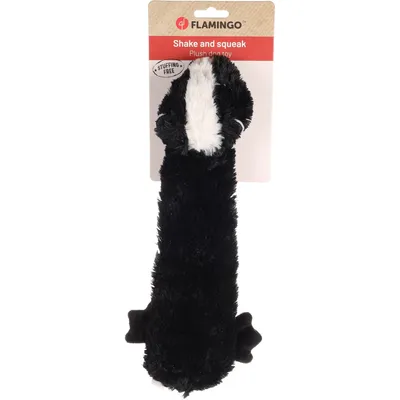 Flamingo - Peluche Mouffette Shaky 32 cm, jouet pour chien