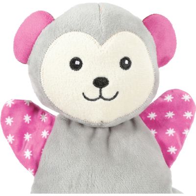 Peluche maxou gris doudou bruissant 19 cm jouet pour chiots