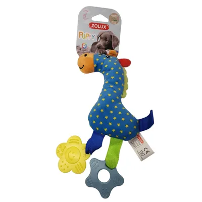 Peluche rio girafe anneau à mordiller 26 cm jouet pour chiots Peluche rio girafe anneau à mordiller 26 cm jouet pour chiots