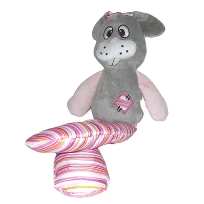 Flamingo - Peluche Lapin gris pieno 50 cm, pour chien