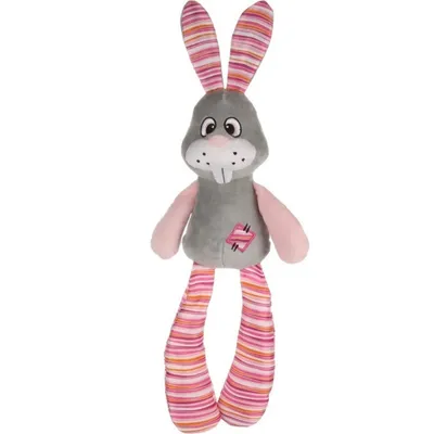 Peluche Lapin gris pieno 50 cm, pour chien