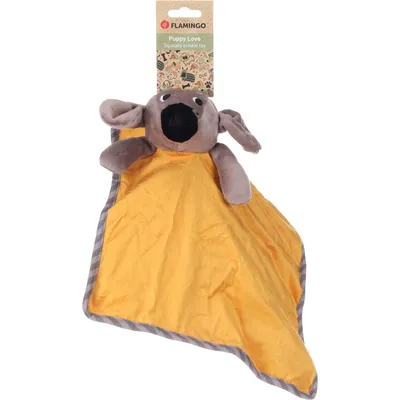Flamingo - Jouet Couverture câlin Livo craquante jaune pour Chiot
