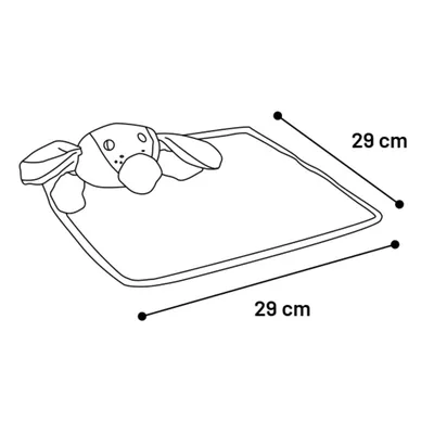 Flamingo - Jouet Couverture câlin Livo craquante jaune pour Chiot