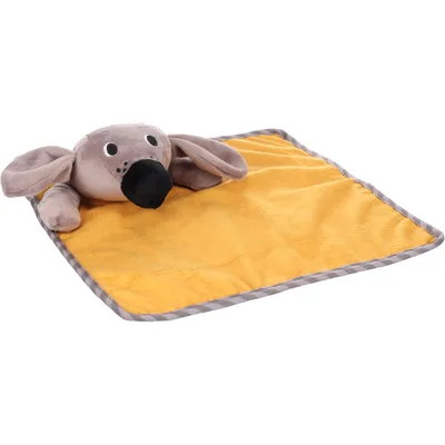 Jouet Couverture câlin Livo craquante jaune pour Chiot