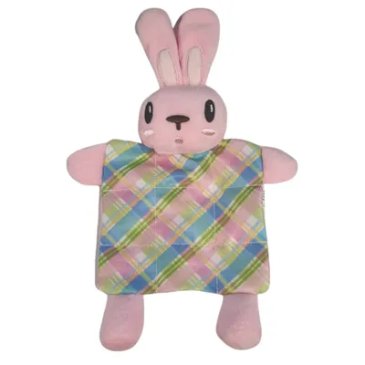 animallparadise - Jouet en peluche PUPPY XS Plaid rose 24 cm pour chiots animallparadise - Jouet en peluche PUPPY XS Plaid rose 24 cm pour chiots