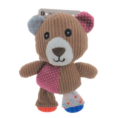 Jouet ourson brun Nilak, avec pieds TPR, 19 cm, pour chiot