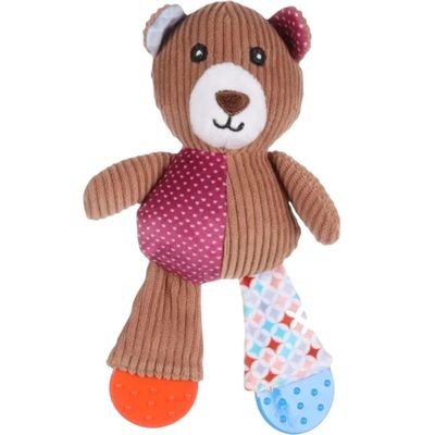 Jouet ourson brun Nilak, avec pieds TPR, 19 cm, pour chiot