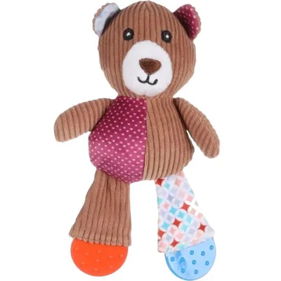 Jouet ourson brun Nilak, avec pieds TPR, 19 cm, pour chiot