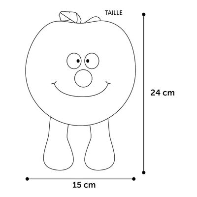 Flamingo - Peluche fruity Pomme , 24 cm pour chien.